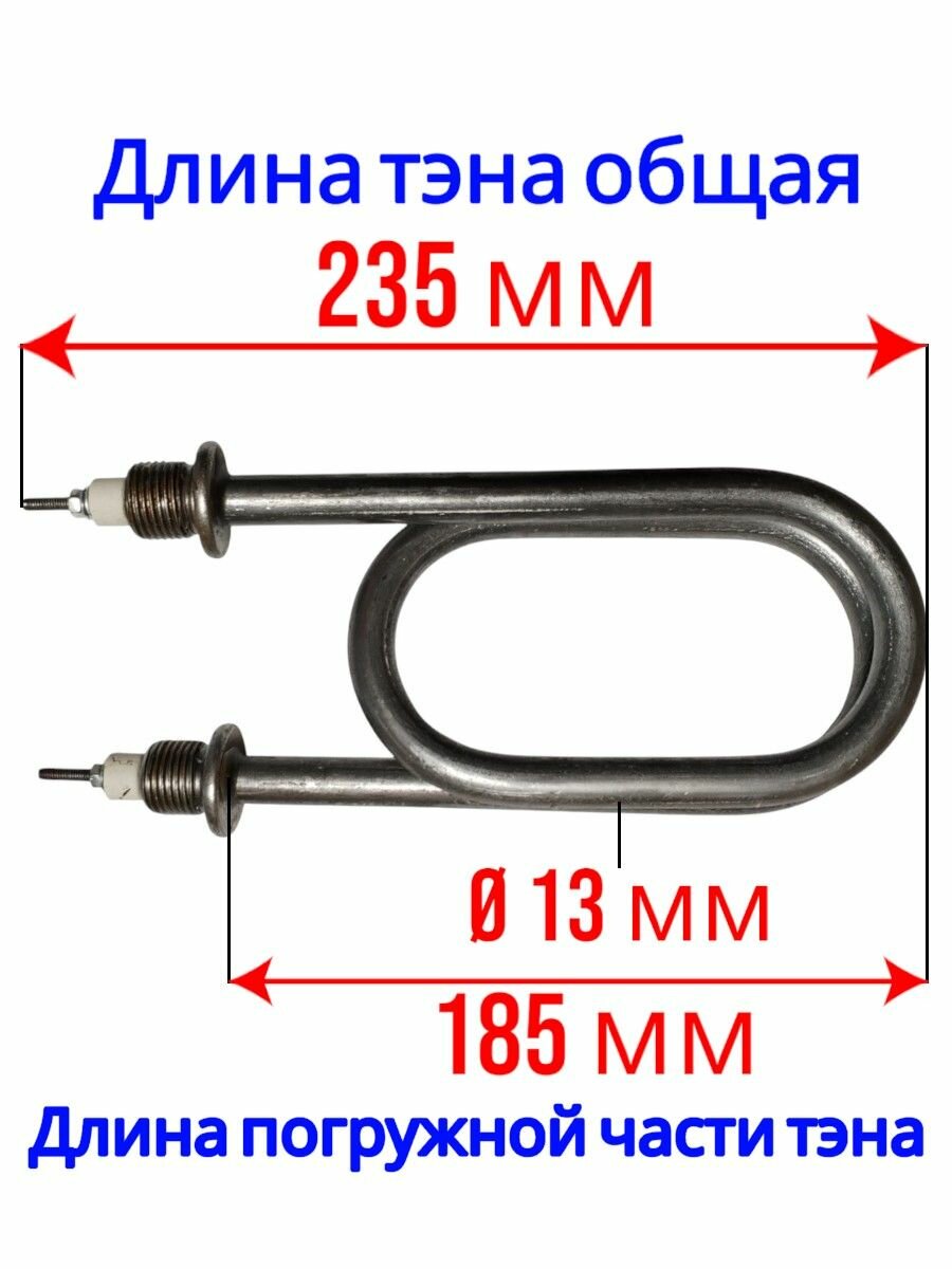Тэн для воды 2,5 кВт L180 мм М20 — фото 1