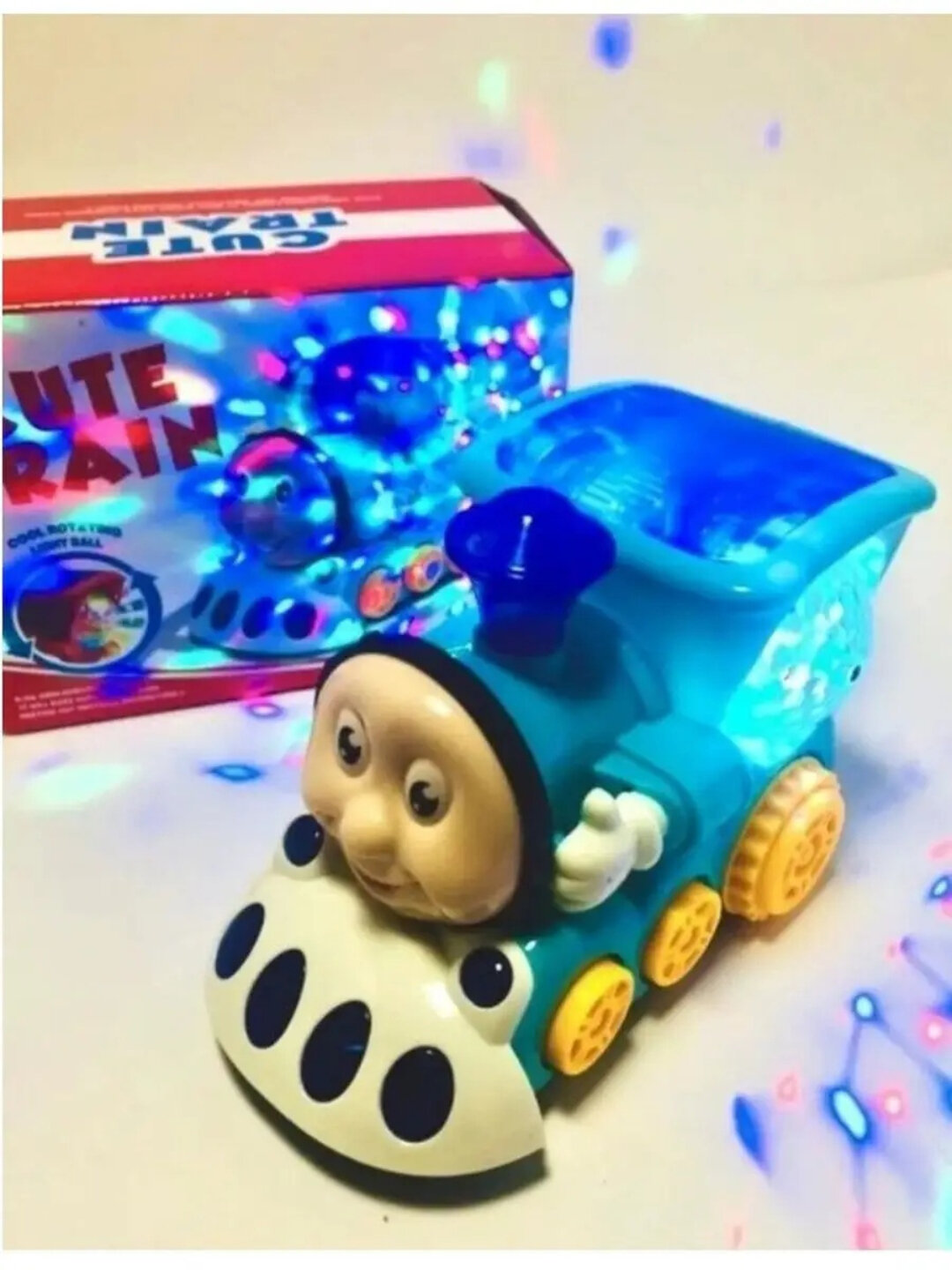 Паровоз, паровоз-диско-шар, музыкальный поезд для детей,