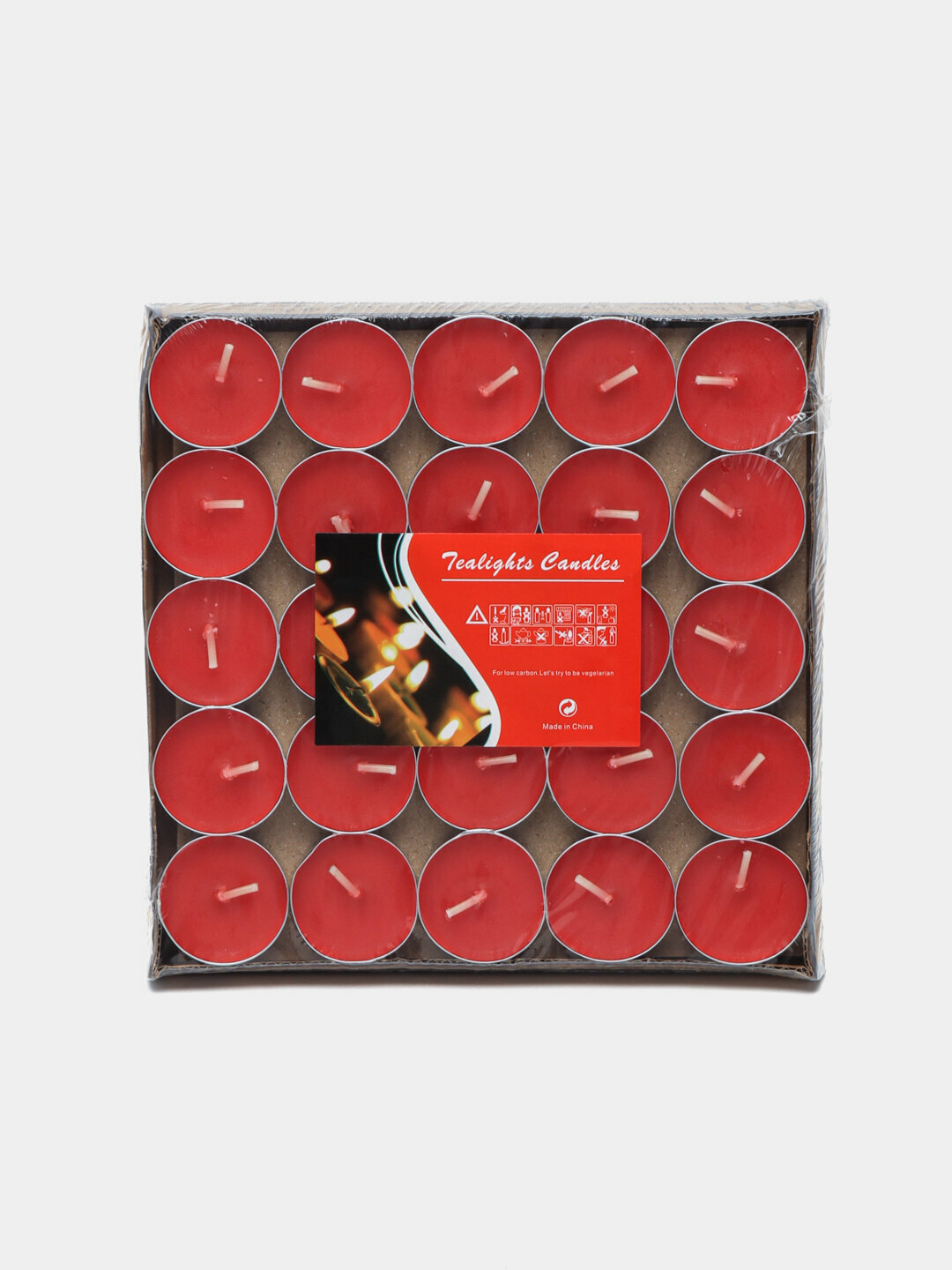 Декоративные ароматические чайные свечи (Tea Lights), в форме сердца и круга, 50 штук