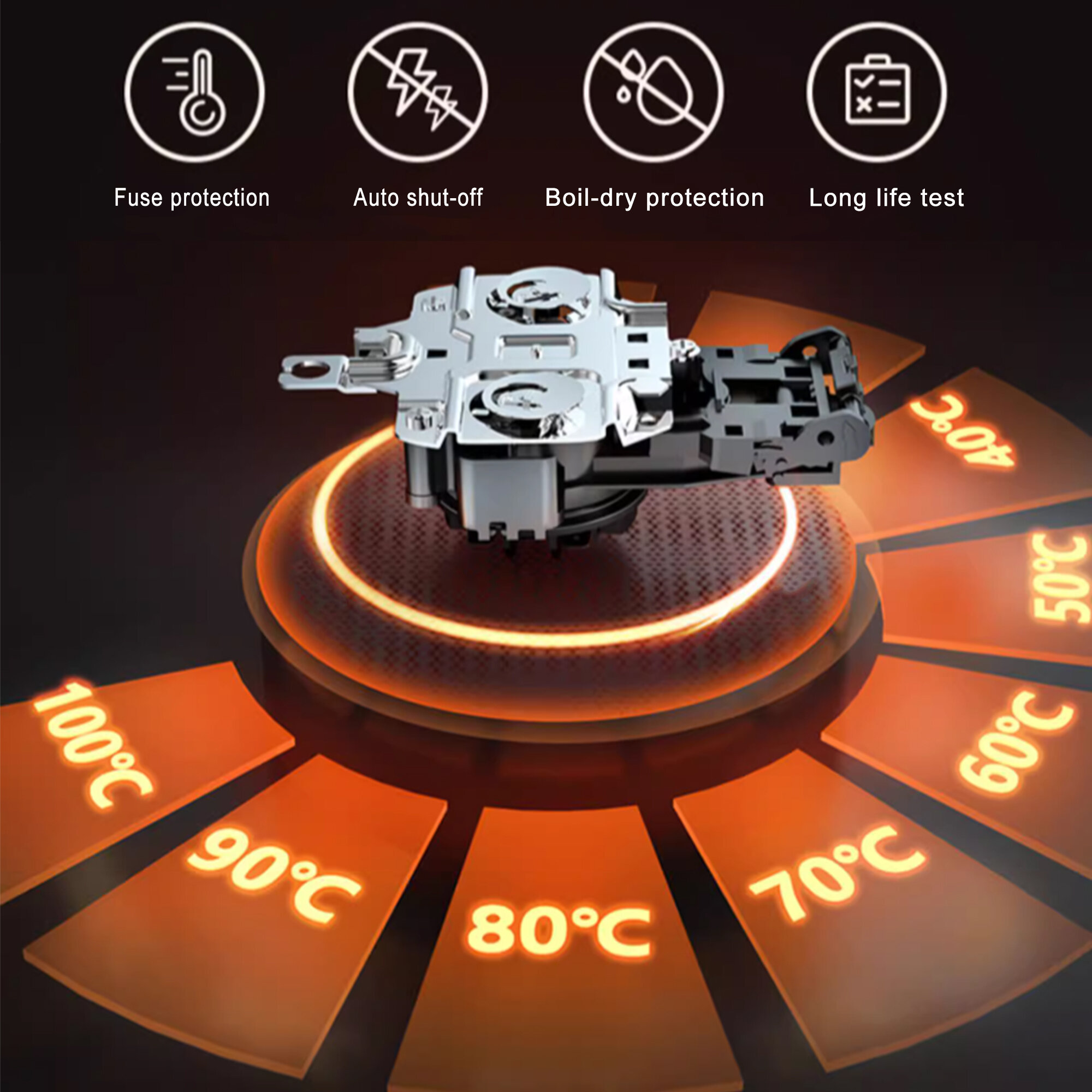Электрический чайник SONIFER SF-2114, мощность 1500 Вт, объем 1,7 л, корпус из нержавеющей стали 304 — фото 1