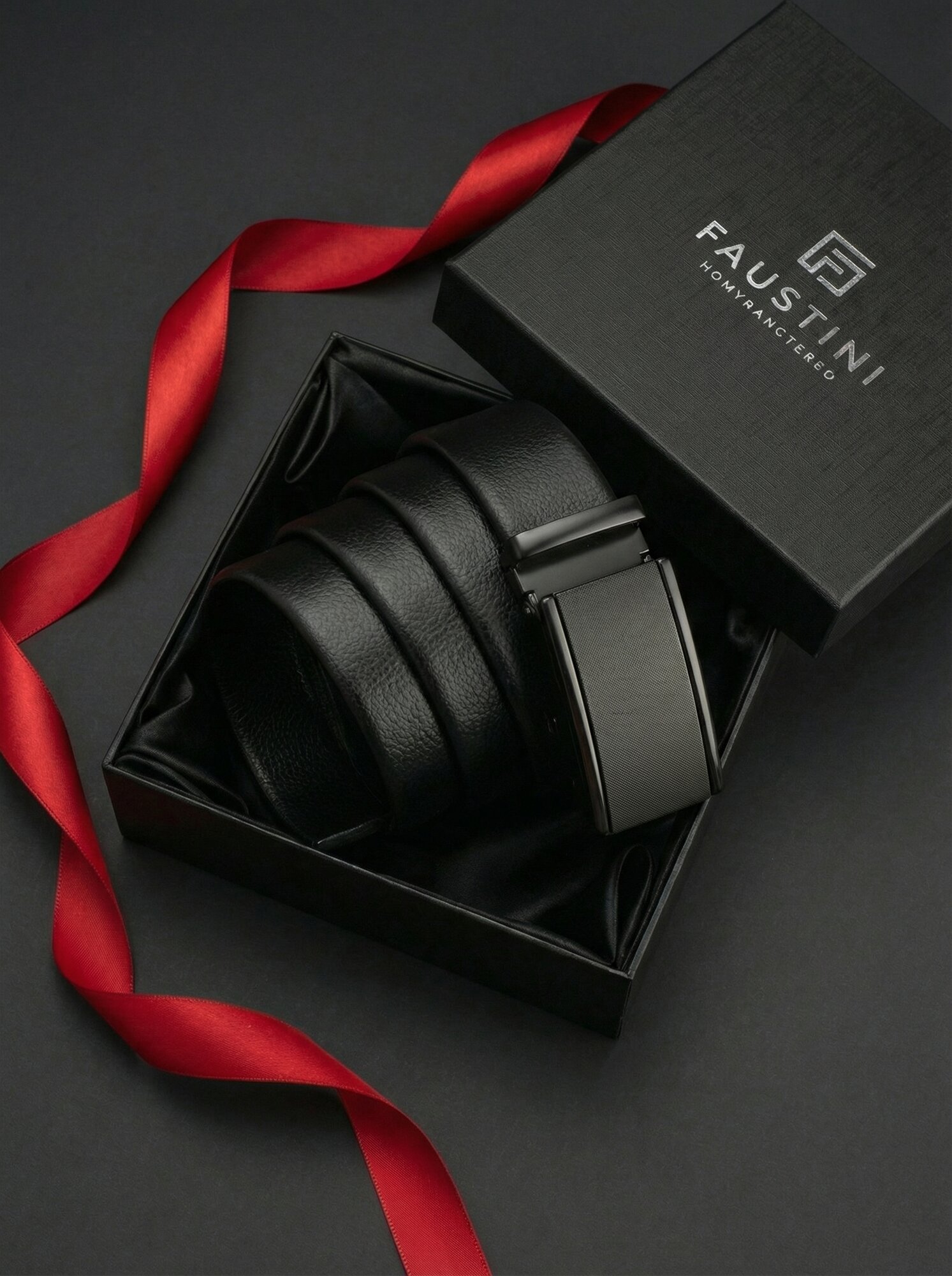 Ремень FAUSTINI для мужчин и женщин, размер 120, черный — фото 1