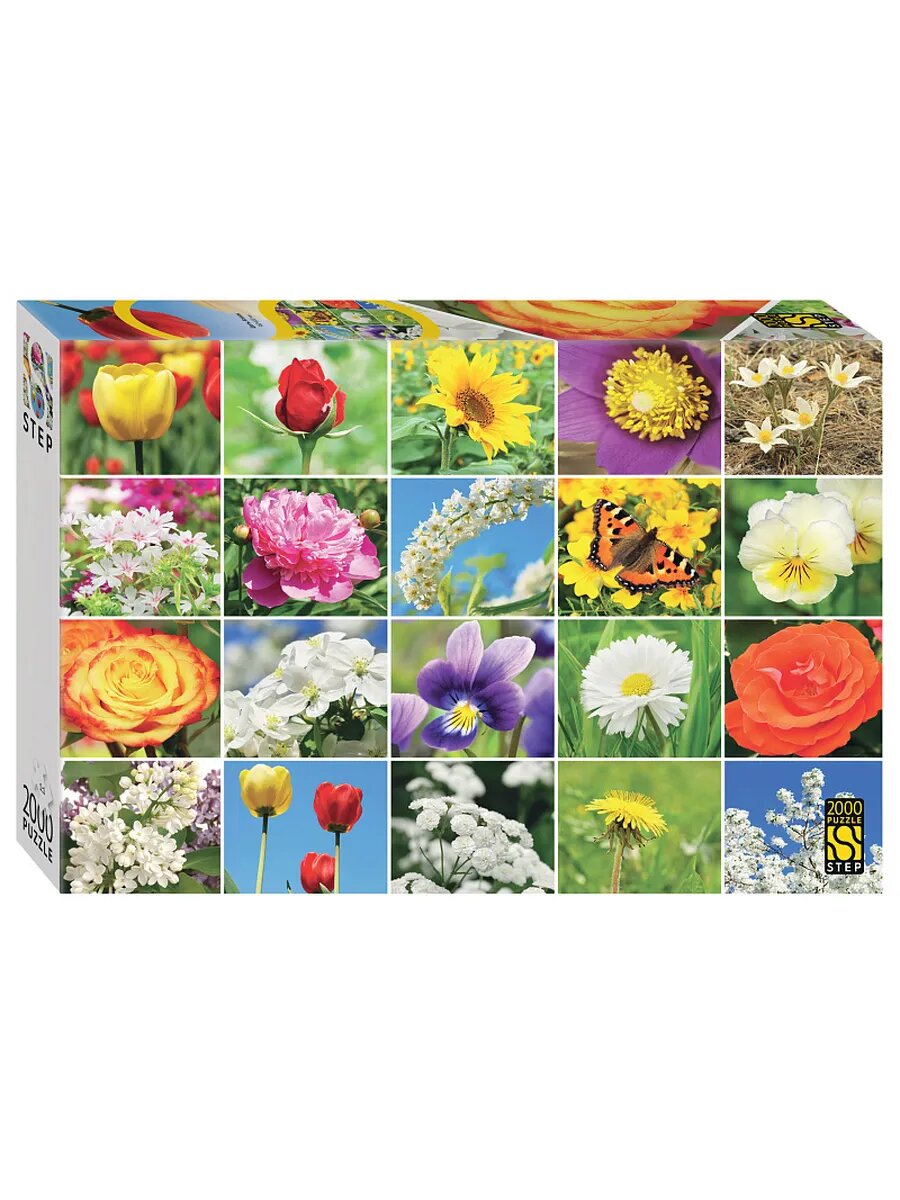 Пазлы 2000 элементов для взрослых "Цветы. Коллаж"