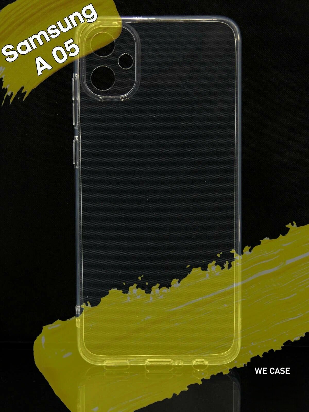 Тонкий прозрачный чехол для Samsung A02, силиконовый, защита камеры