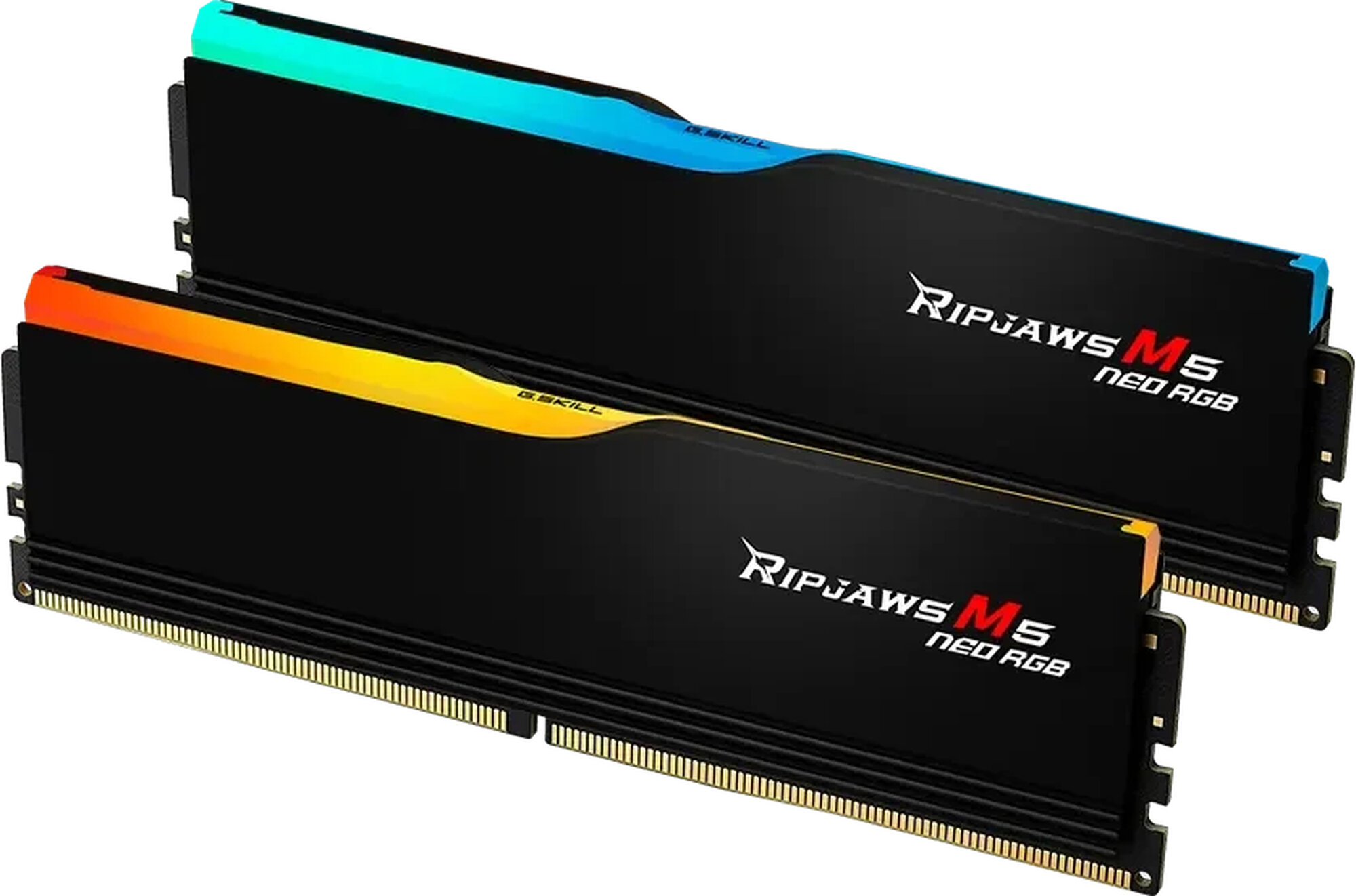 Модуль памяти DIMM DDR5 64Gb, 6000Mhz, 2x32Gb, G.Skill Ripjaws M5 Neo RGB Black (F5-6000J2836G32GX2-RM5NRK)