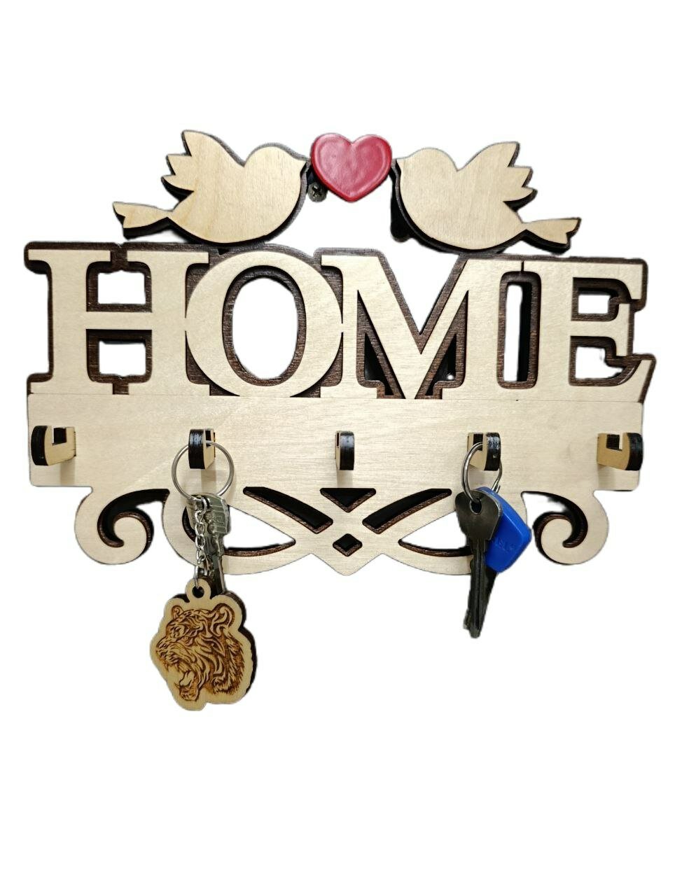 Ключница HOME . Изготовлена из фанерыимеются крепления на стенку . лакироыанная .