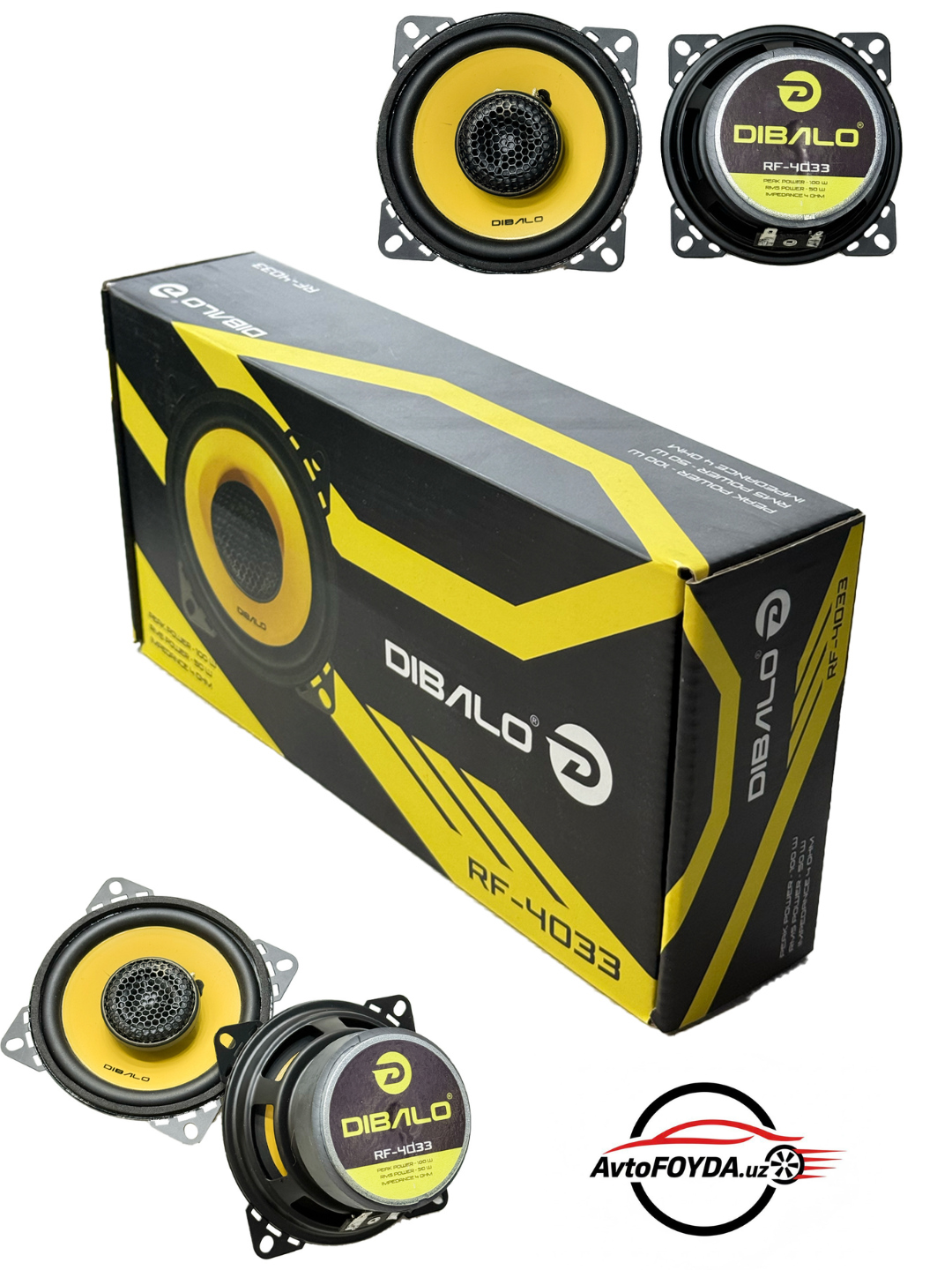 Автомобильные колонки DIBALO RF-4033, 2 шт, 100 Вт, DAMAS SPARK MATIZ NEXIA1 NEXIA2