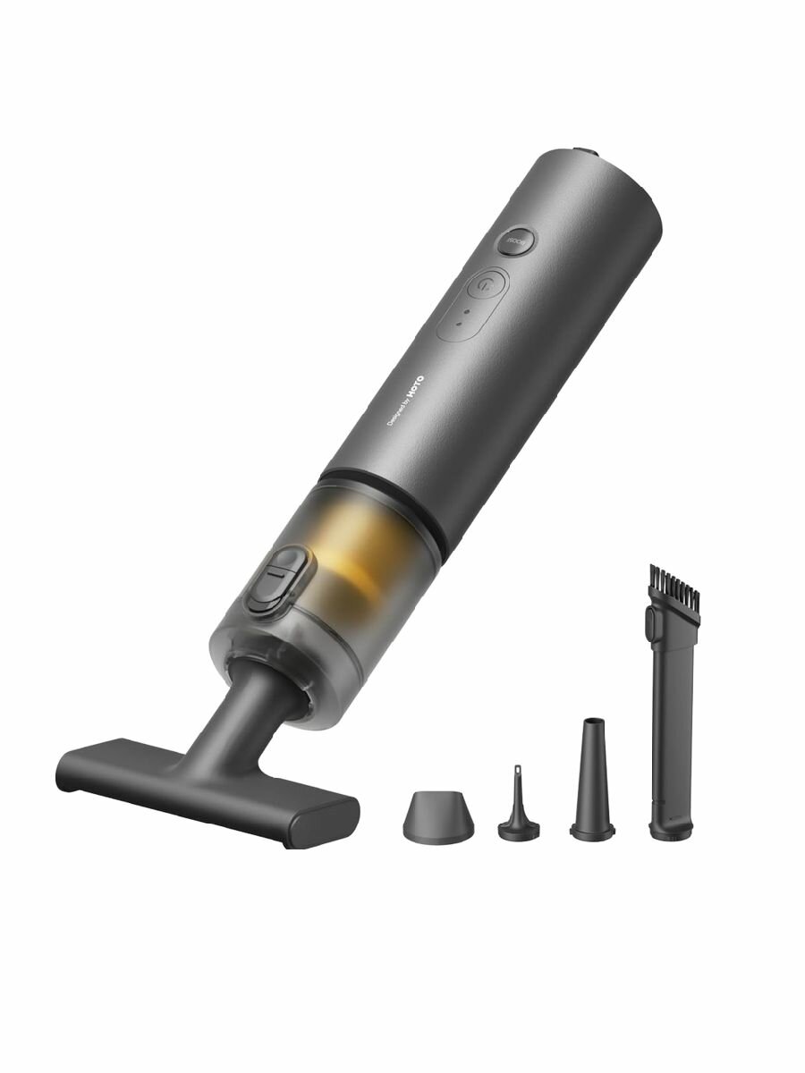Многофункциональный портативный пылесос-воздуходувка HOTO AutoCare Air Duster & Vacuum (4-в-1, серый, QWCXA005)