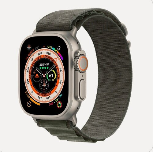 Изображение товара Ремешок Alpine Loop Green Size M MQE43AM/A для Apple Watch Ultra 44/45/46/49mm (Original)