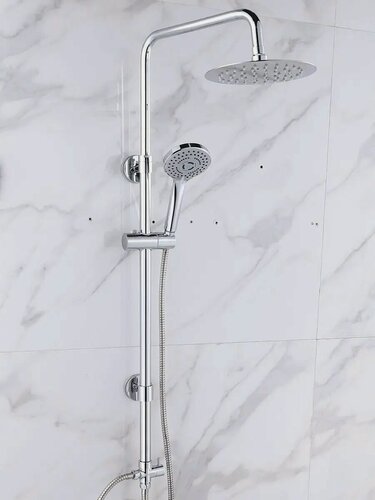 Изображение товара Душевая стойка без смесителя, с тропическим и ручным душем