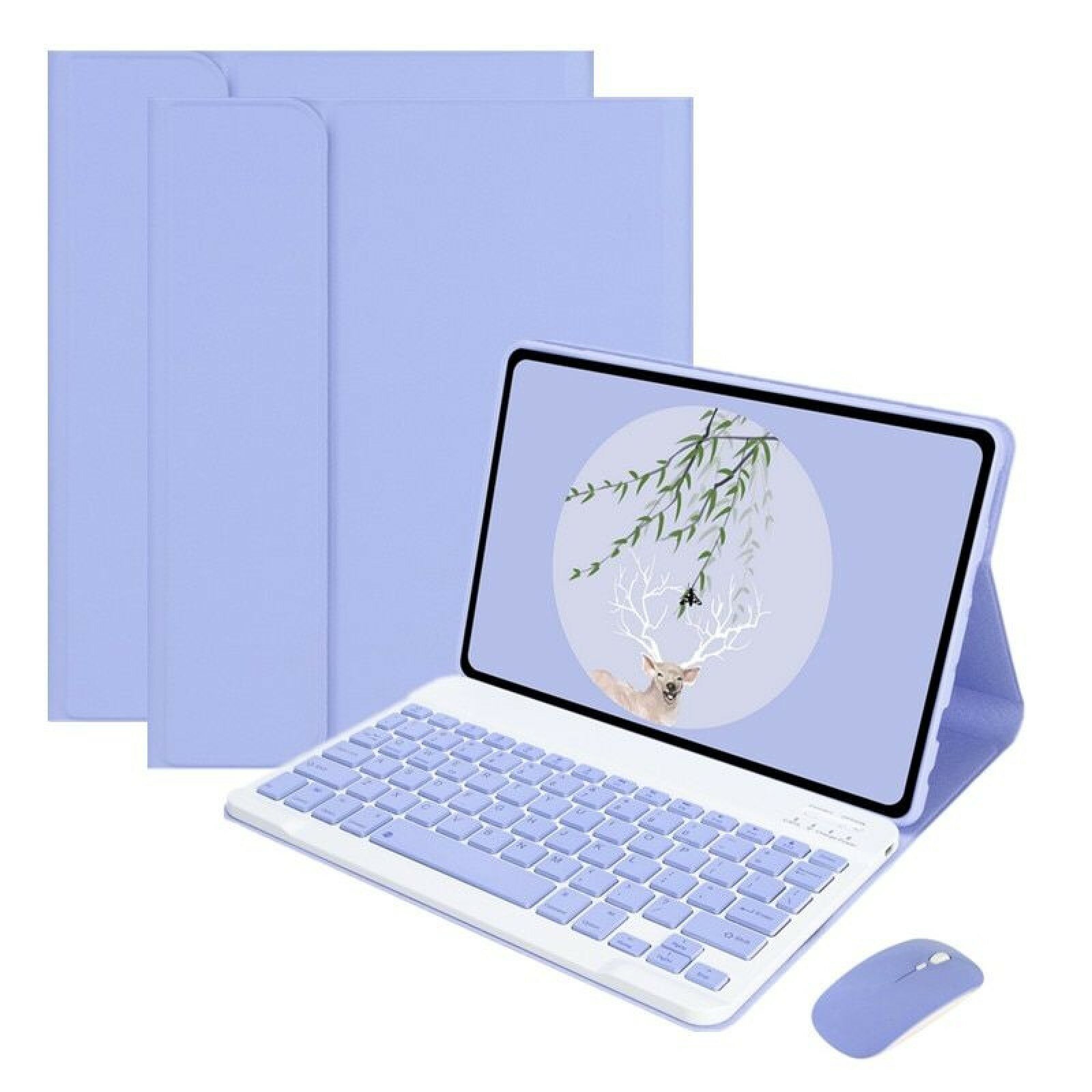 Чехол с клавиатурой и мышью MyPads для Huawei MatePad Pro 11 2022 небесно-фиолетовый