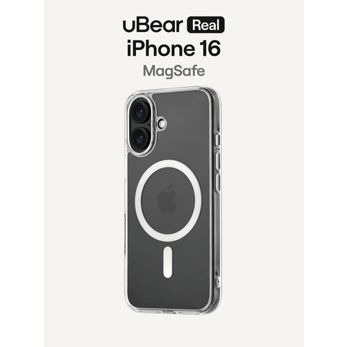 фото Чехол для iphone 16 ubear real mag case, magsafe совместимый, усиленный