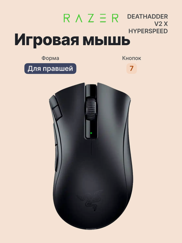 Изображение товара Мышь игровая RAZER Deathadder V2 X HyperSpeed (RZ01-04130100-R3G1)