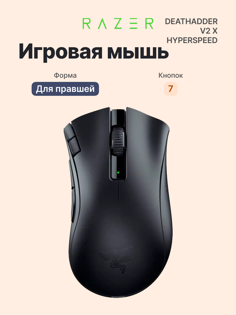 Мышь игровая RAZER Deathadder V2 X HyperSpeed (RZ01-04130100-R3G1)