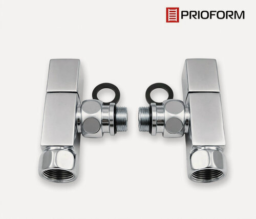 Изображение товара Комплект вентилей угловых Quadro 1/2*3/4 хром