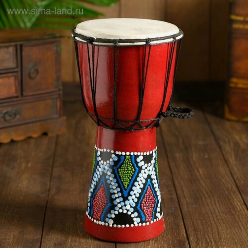 Изображение товара Сувенирный музыкальный инструмент "Барабан Джембе" 30 см, красный