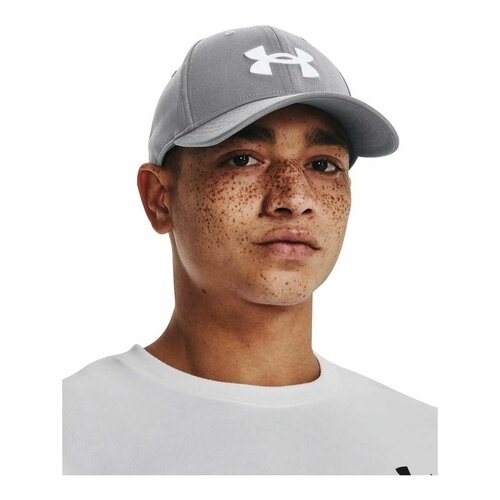 фото Бейсболка under armour blitzing серая для мужчин, размер m/l, серый/белый