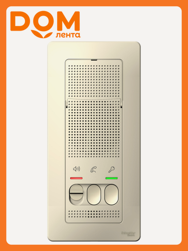 Изображение товара Вызывная панель Schneider Electric Blanca, пластик, голосовая связь, 1 пользователь, 1 кнопка вызова