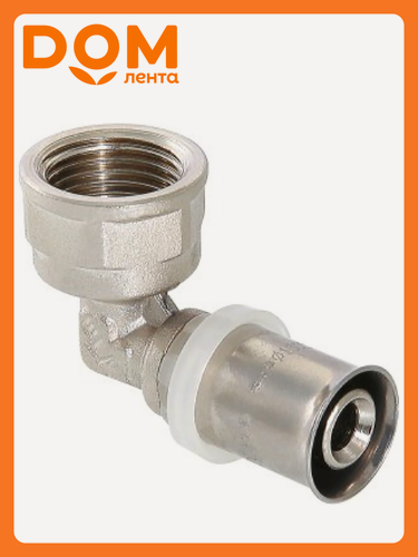 Изображение товара Угольник латунь никелированный VALTEC VTm.252. N 1/2" х 20 мм