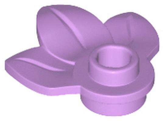 Деталь Lego 32607 Plant Plate, Round 1 x 1 with 3 Leaves