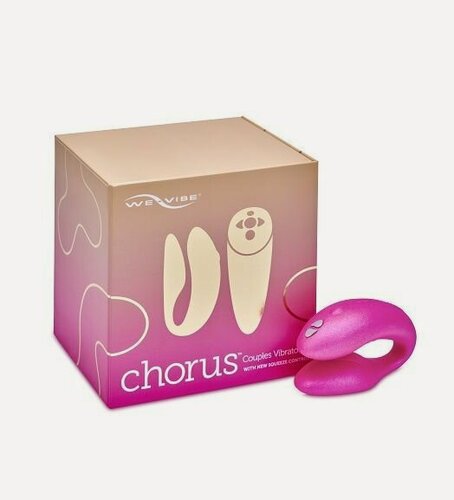 Изображение товара Вибратор для пар We Vibe Chorus розовый, двойной стимулятор клитора и вагины женский для двоих вагинальный и клиторальный вибромассажер с пультом управления и приложением для телефона