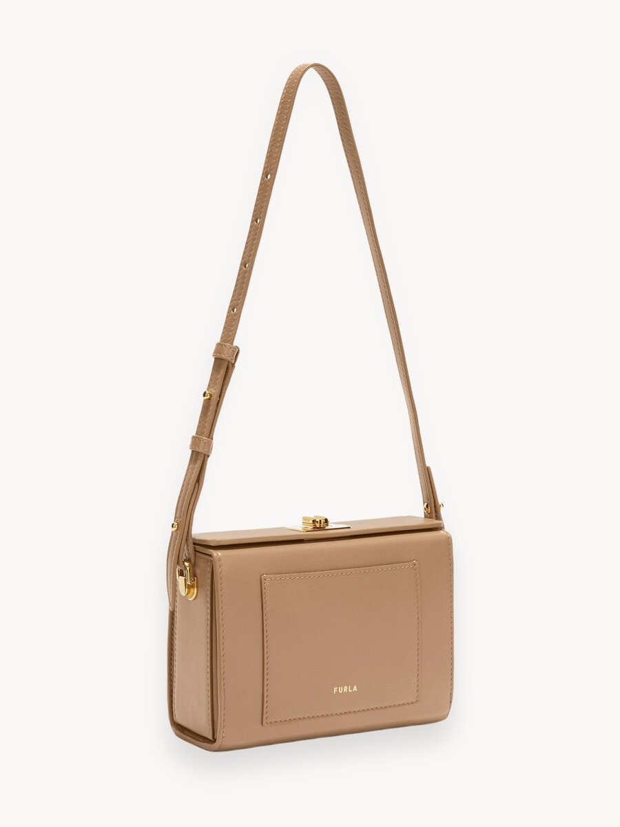 Сумка кросс-боди FURLA, фактура гладкая, коричневый