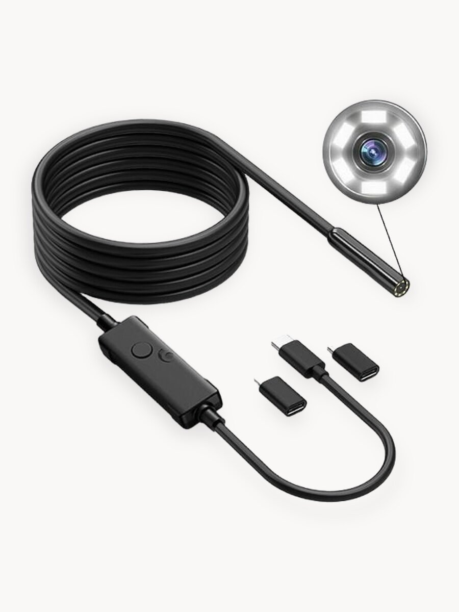 Видеоэндоскоп USB, 2Мп, 1920x1080, 3м, 5.5 мм зонд iCartool IC-V553