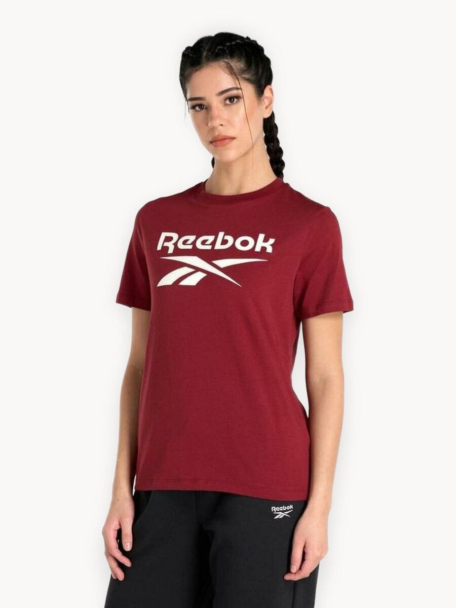 Футболка спортивная Reebok identity big logo, размер XS, бордовый