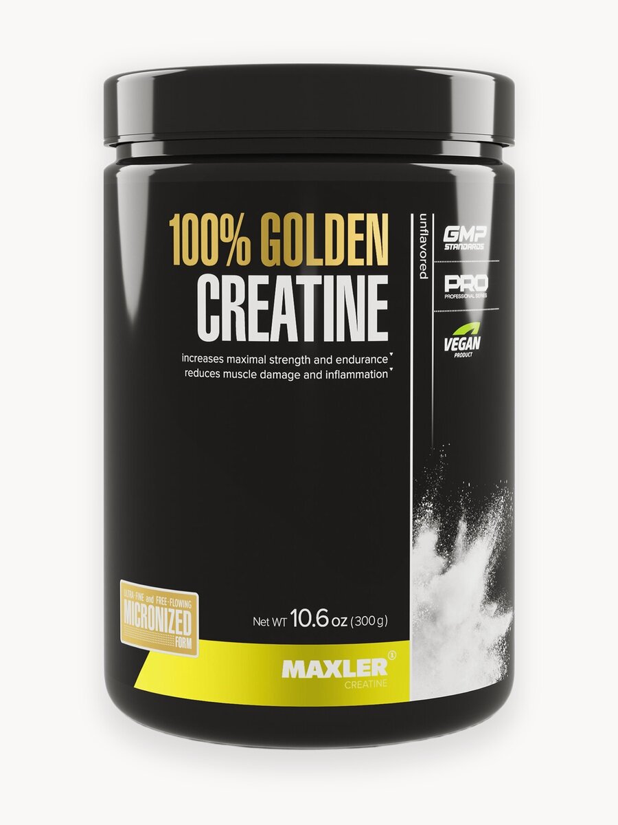 Креатин моногидрат микронизированный Maxler 100% Golden Creatine, порошок, 300 г