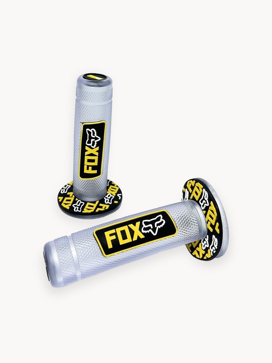 Ручки руля для мотоцикла (грипсы) FOX желтые