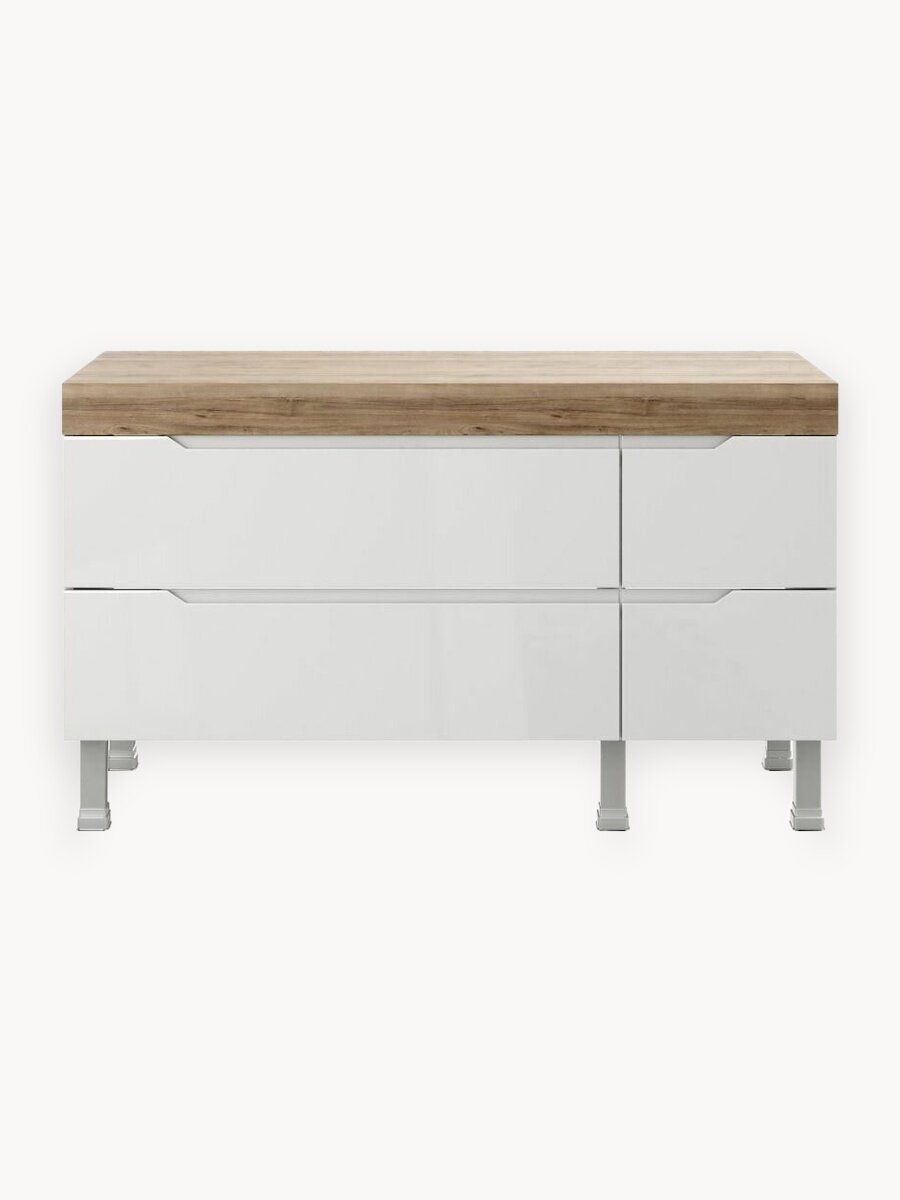 Тумба в ванную под раковину Милена 100-4 напольная орех