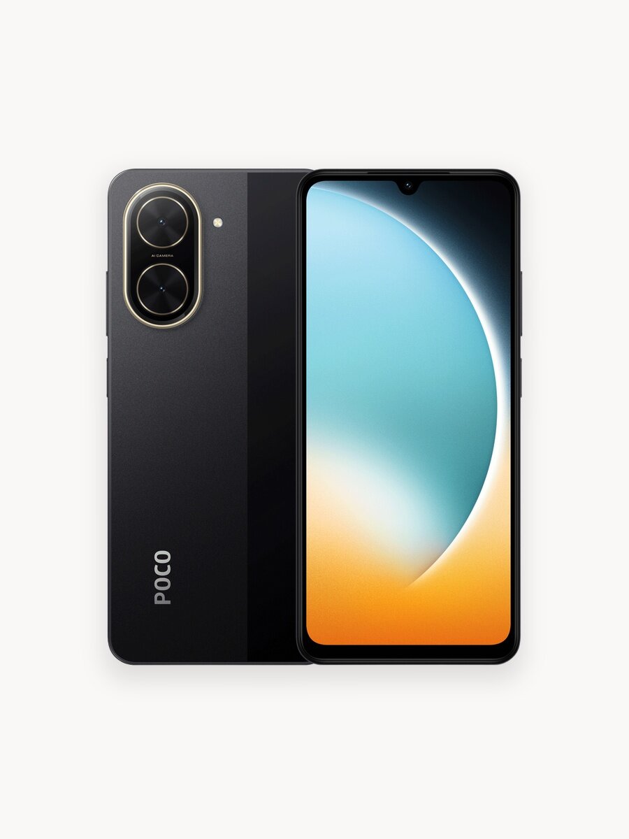 Смартфон POCO C71, 3/64ГБ, Ростест, Midnight Black, Черный, Android