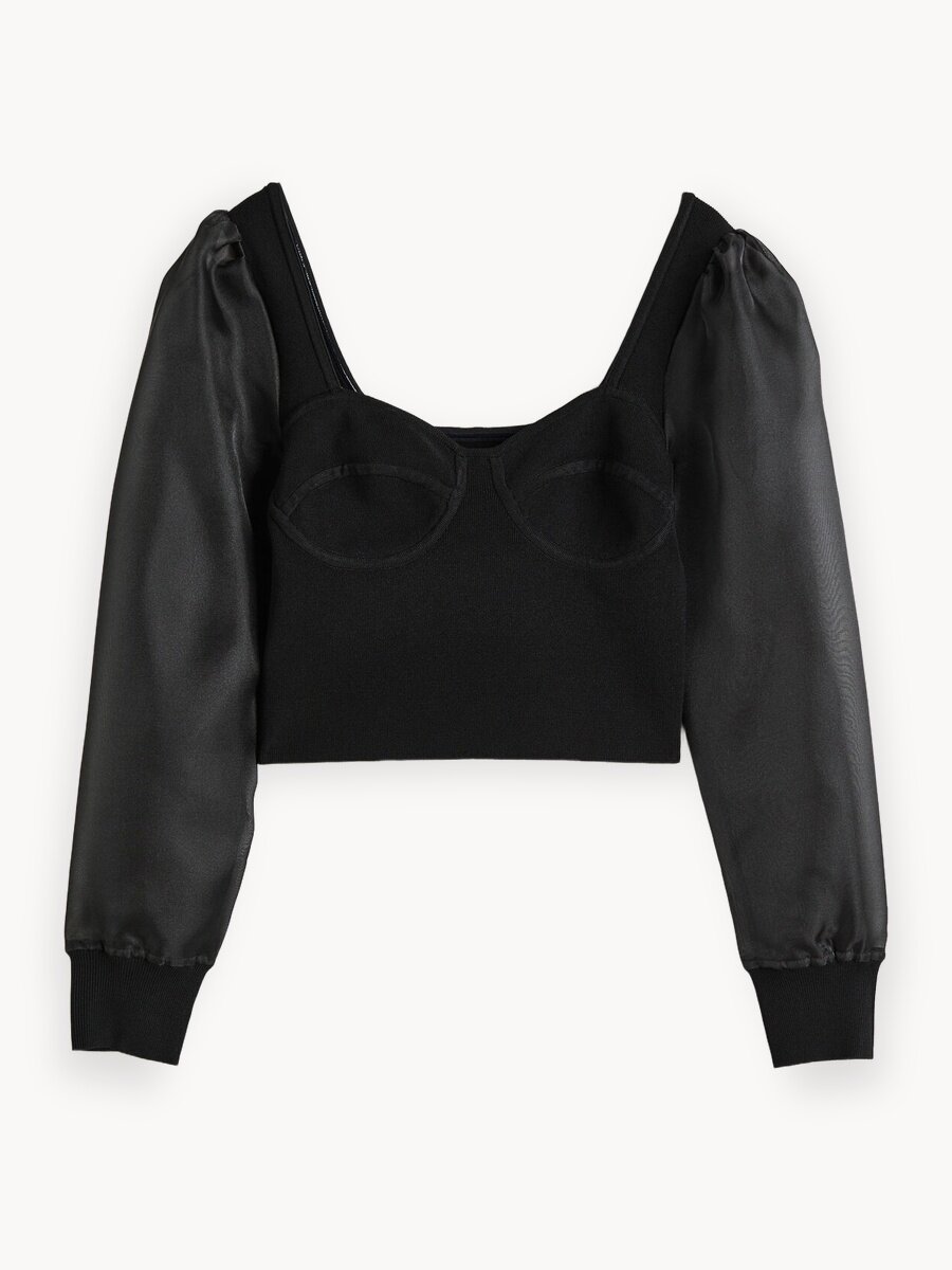 Топ H&M, размер XS, черный