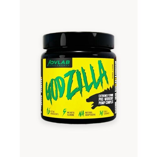 Предтренировочный комплекс, спортивное питание, предтреник, GODZILLA 30 порций, вкус апельсин