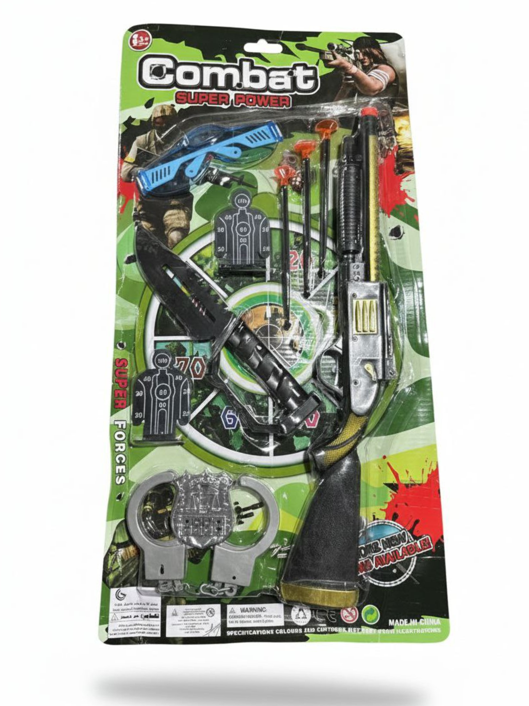 Захватывающий набор для двоих! В комплекте 2 реалистичных автомата, мишень и безопасные дротики на присосках.