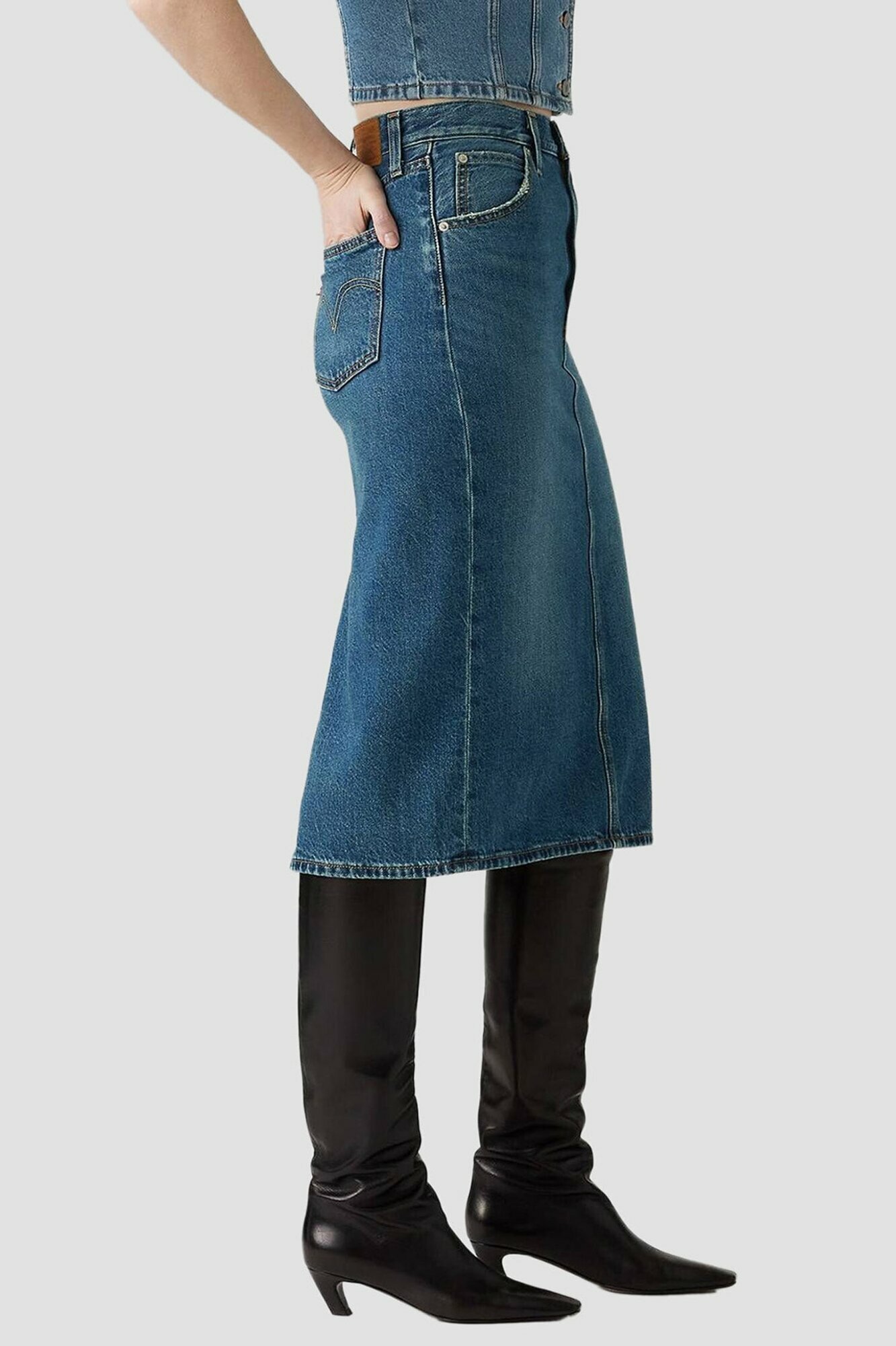 Юбка Levi's, размер 30 JEAN, синий — фото 1