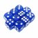 Кубики игральные д6 12мм 10шт. Синие прозрачные