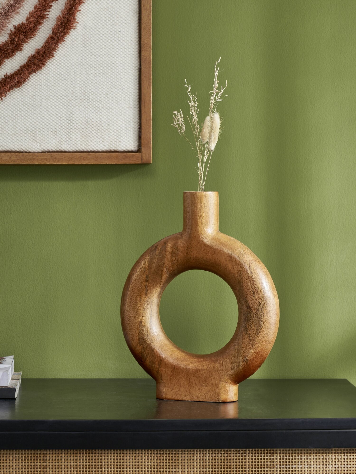 Ваза декоративная EGLO MELOBODY, деревянная, настольная, цвет коричневый, 30 см