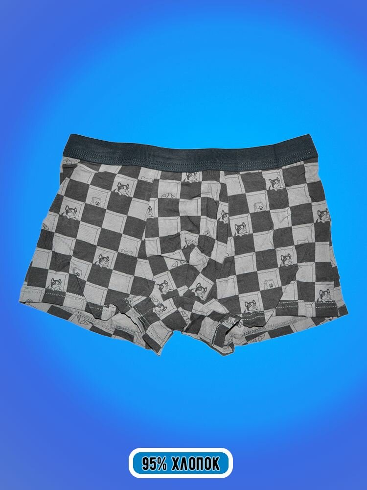 Трусы Zevs, 2 шт., размер S, серый, черный — фото 1