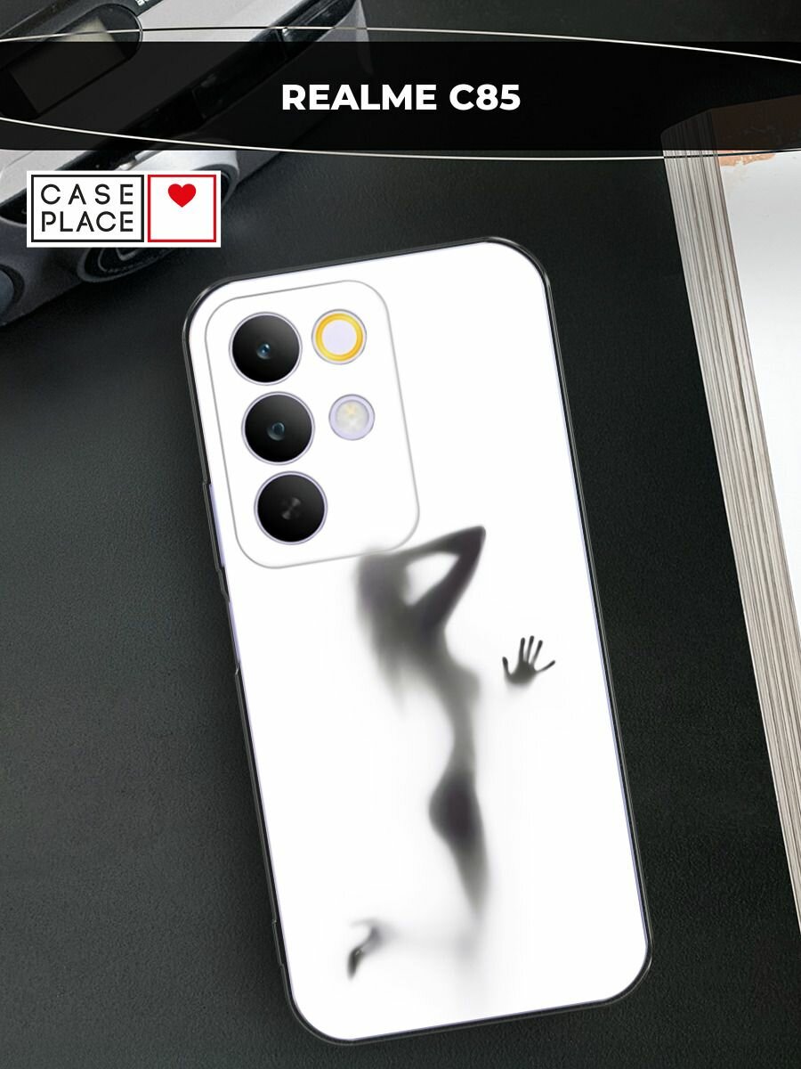Силиконовый чехол на Realme C85 / Реалми C85 с принтом Стекло в душе