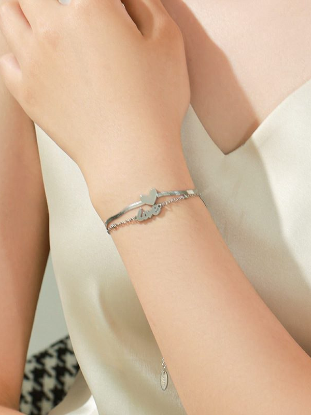 Браслет-цепочка, металл, 1 шт., размер 19 см, размер one size, диаметр 19 см, Silver — фото 1