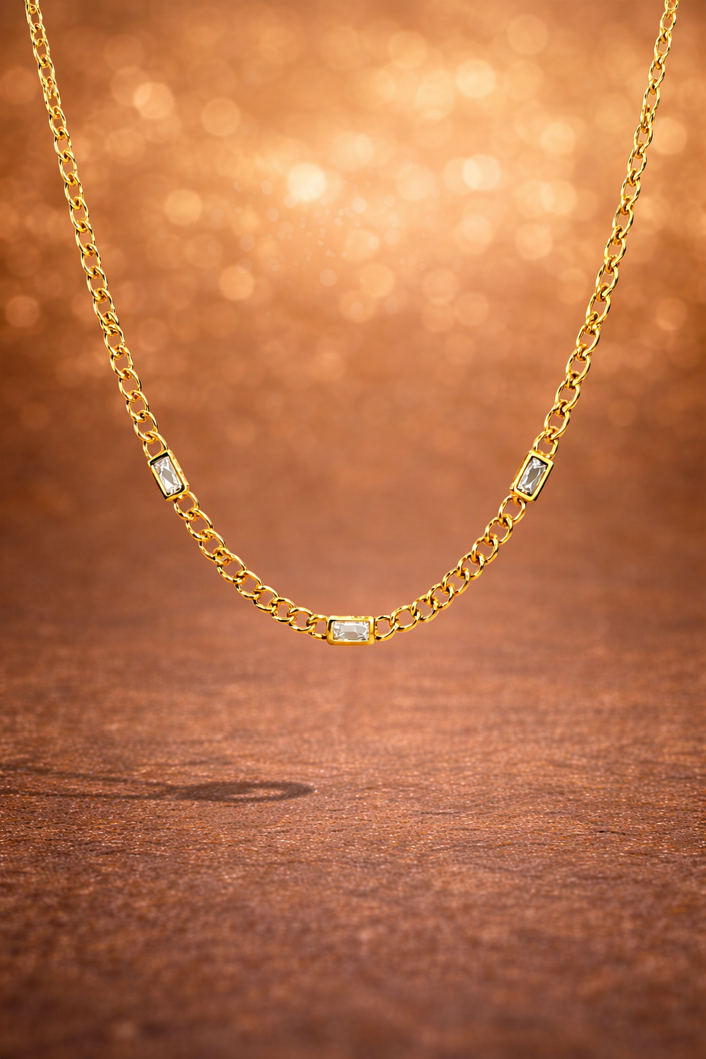 Цепь, 1 шт., длина 40 см, золотистый — фото 1