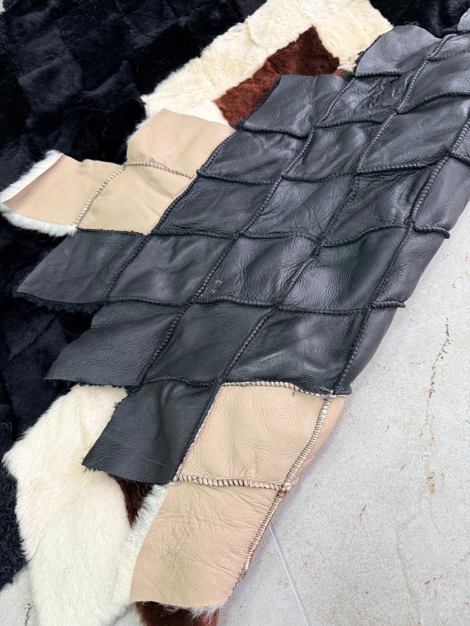 Покрывало меховое ковер из шкуры овчины — фото 1