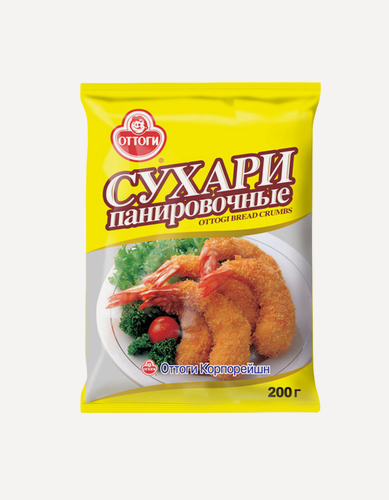 Изображение товара Сухари панировочные Оттоги для придания хрустящей корочки 200 г, Южная Корея