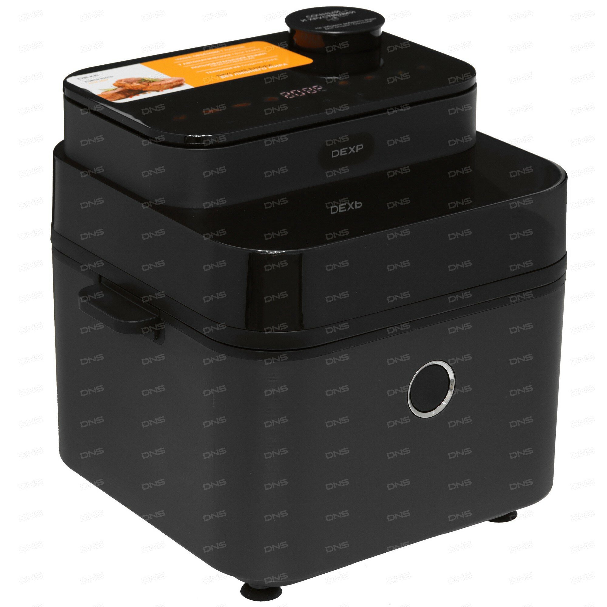 Аэрогриль DEXP JuicyCook, черный, электронное управление, 1450 Вт