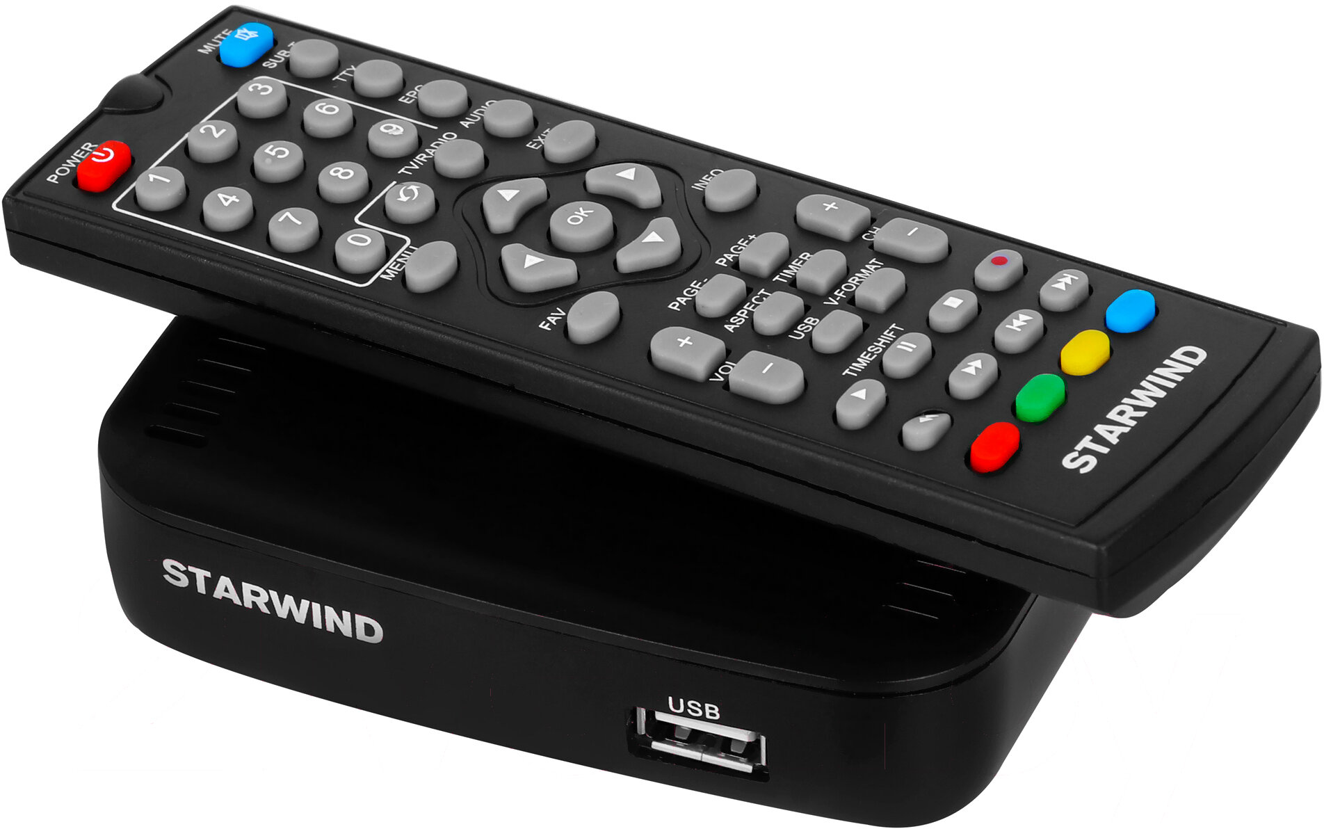 Приставка для цифрового ТВ ресивер DVB-T2 CT-160 черный