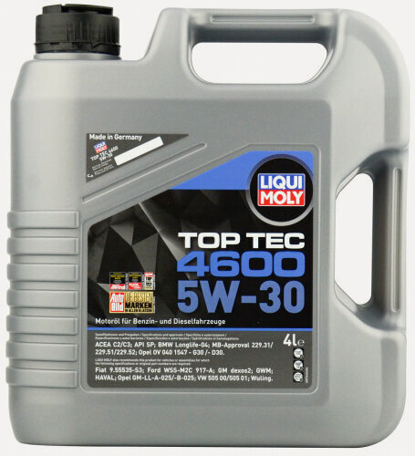 Изображение товара Моторное масло Liqui Moly Top Tec 4600 5W-30 HC-синтетическое 4 л