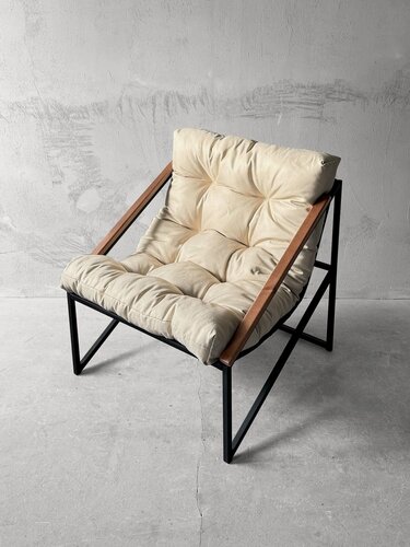 Изображение товара Кресло в стиле лофт Лофтовик Слэш ++ Бежевая рогожка