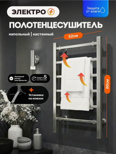 Изображение товара Сушилка для полотенец белья электрическая напольная настенная