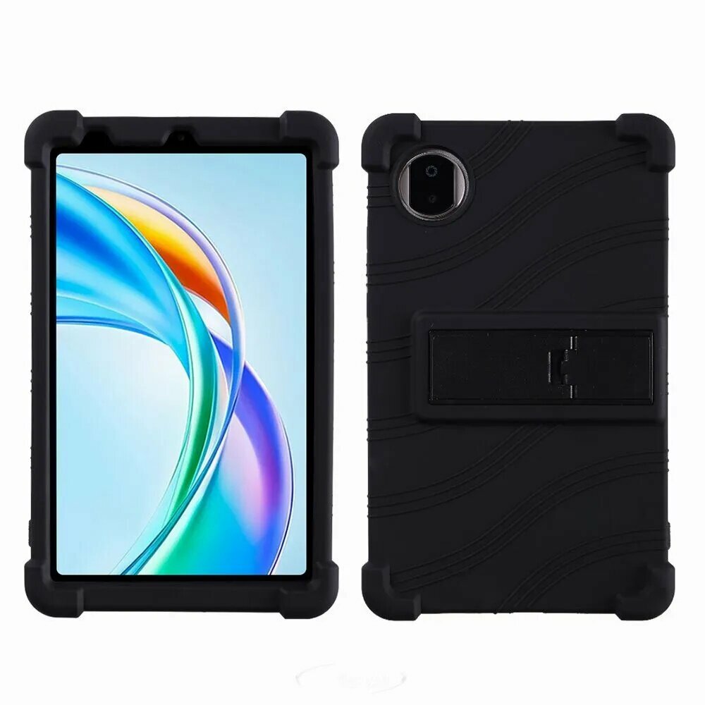 Подходит для Honor Pad X7 2025 8.7" плоский защитный чехол из силикона с защитой от падения, четырехугольная утолщенная подушка безопасности, мягкая оболочка с кронштейном