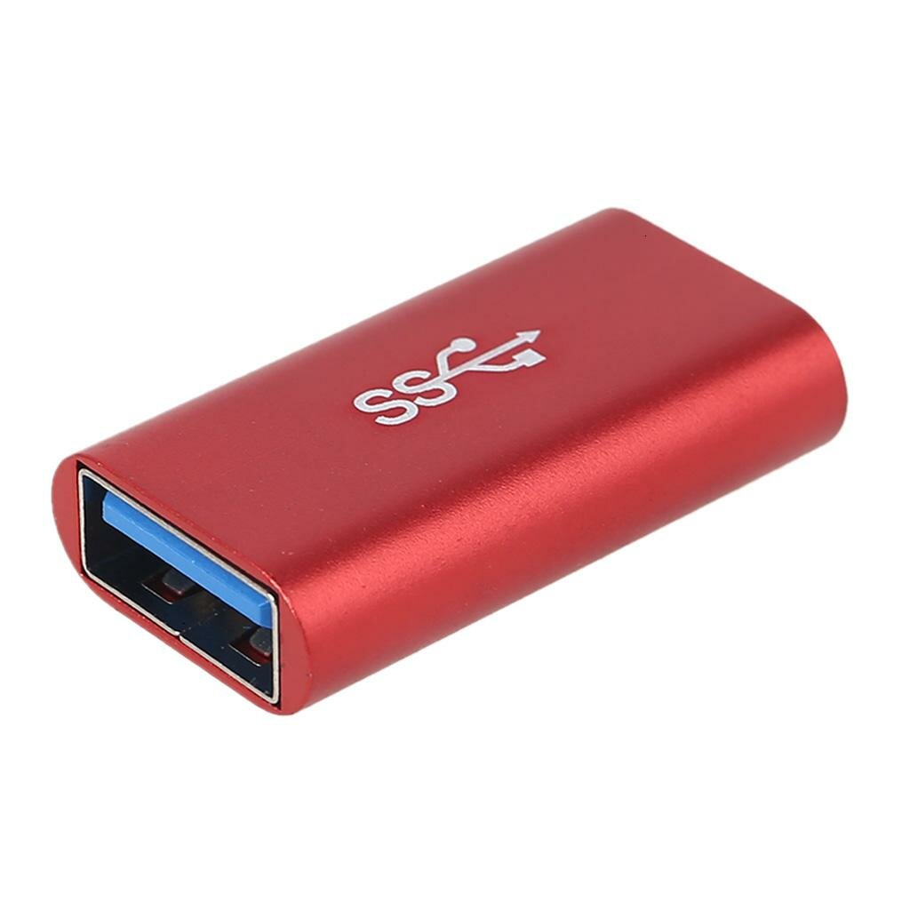 Кабель-адаптер USB 3.0 "мама-мама", красный